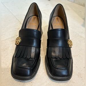 Sam Edelman Block Heel Loafers - size 9 - black